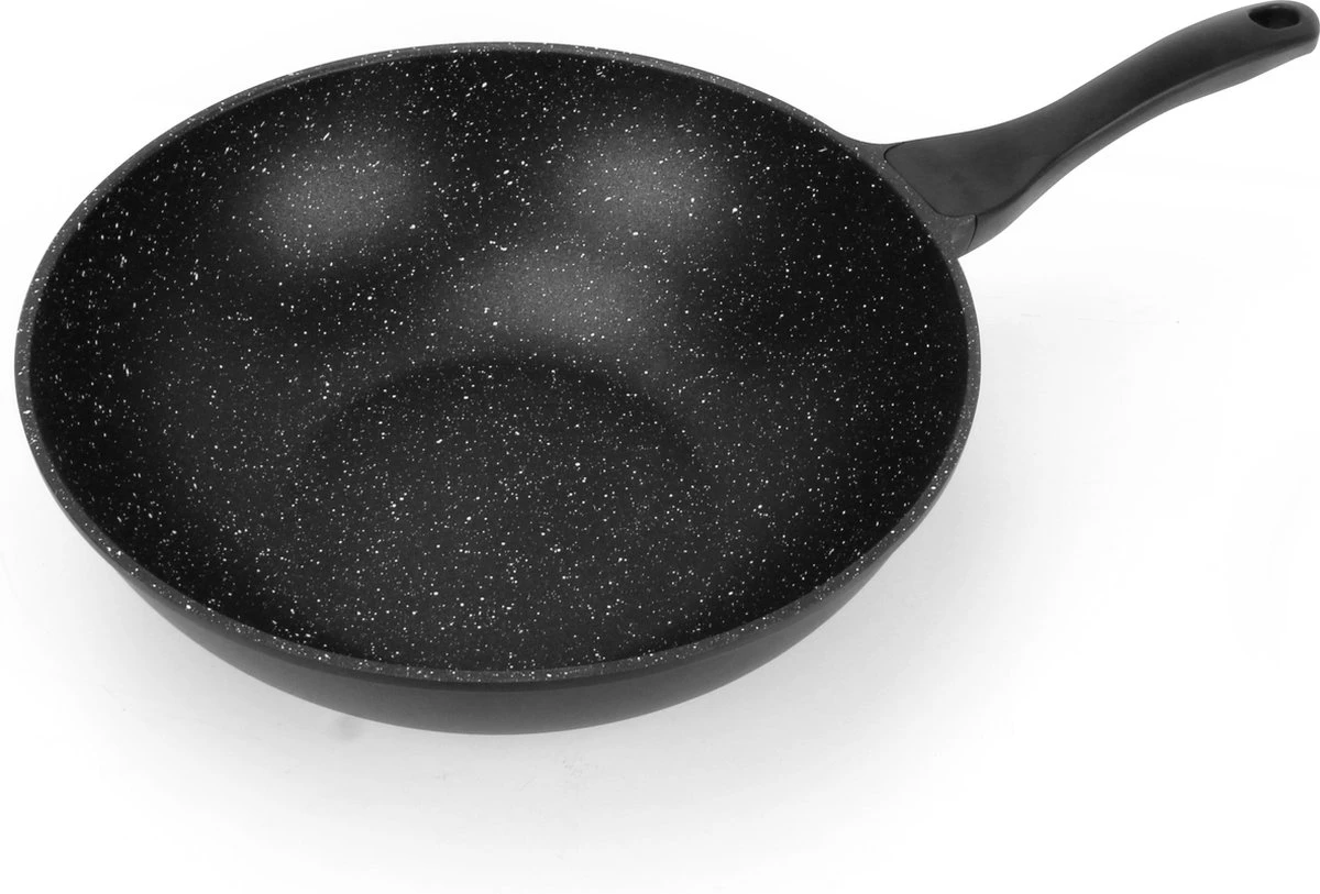 Swiss Pro+ - Marmeren Wokpan - Ø 32 Cm - Geschikt Voor Alle Warmtebronnen 2 Swiss Pro+ - Marmeren Wokpan - Ø 32 Cm - Geschikt Voor Alle Warmtebronnen - Afbeelding 2