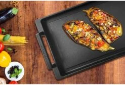 Eurolux Teppanyaki Plaat Met Grepen - 41 X 24 X 2.5 Cm - Zwart - Aluminium - Geschikt Voor Alle Warmtebronnen -Pannen Verkoop 1200x815