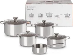 LE CREUSET - RVS Plus - Pannenset 5-delig 5 LE CREUSET - RVS Plus - Pannenset 5-delig -Pannen Verkoop 1200x915 5