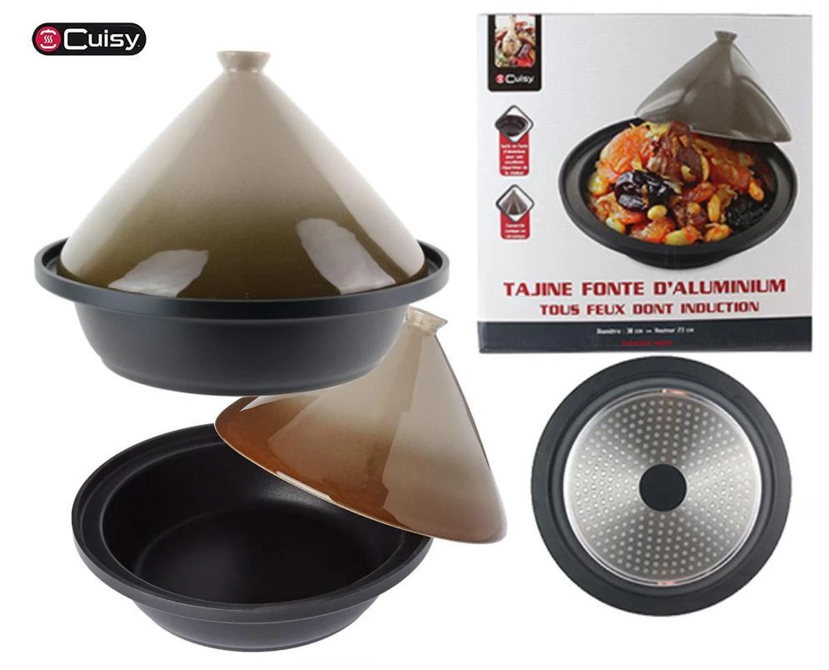 Tajine Ø 30 Cm Geschikt Voor Alle Kookplaten, Inclusief Inductie. 3 Tajine Ø 30 Cm Geschikt Voor Alle Kookplaten, Inclusief Inductie. - Afbeelding 3