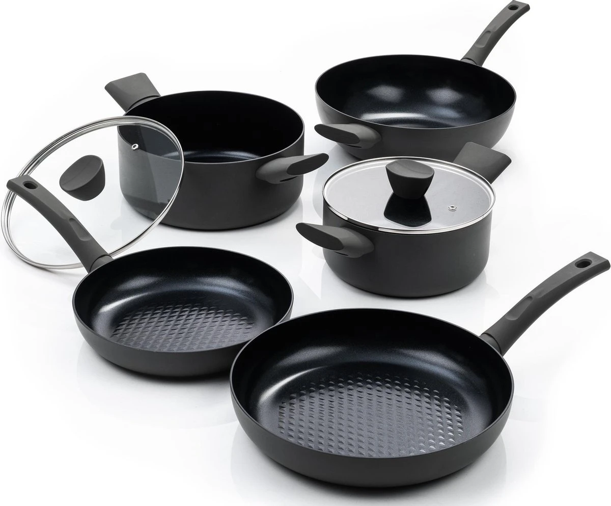 ISENVI Avon Plus Pannenset - Pannenset 5 Delig - Ergo Grepen 1 ISENVI Avon Plus Pannenset - Pannenset 5 Delig - Ergo Grepen