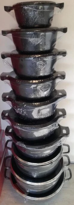 Royalty Line - Marble Soep/braadpan - Met Glazen Deksel Zwart - 20 CM. RL-BS20ML -Pannen Verkoop 438x1200