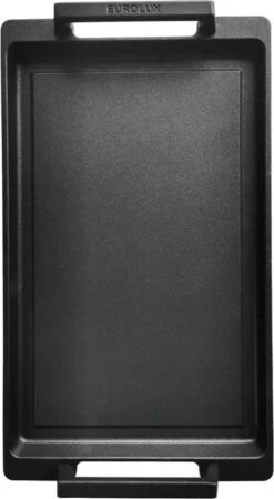 Eurolux Teppanyaki Plaat Met Grepen - 41 X 24 X 2.5 Cm - Zwart - Aluminium - Geschikt Voor Alle Warmtebronnen -Pannen Verkoop 658x1200