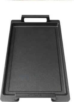 Eurolux Teppanyaki Plaat Met Grepen - 41 X 24 X 2.5 Cm - Zwart - Aluminium - Geschikt Voor Alle Warmtebronnen -Pannen Verkoop 878x1200