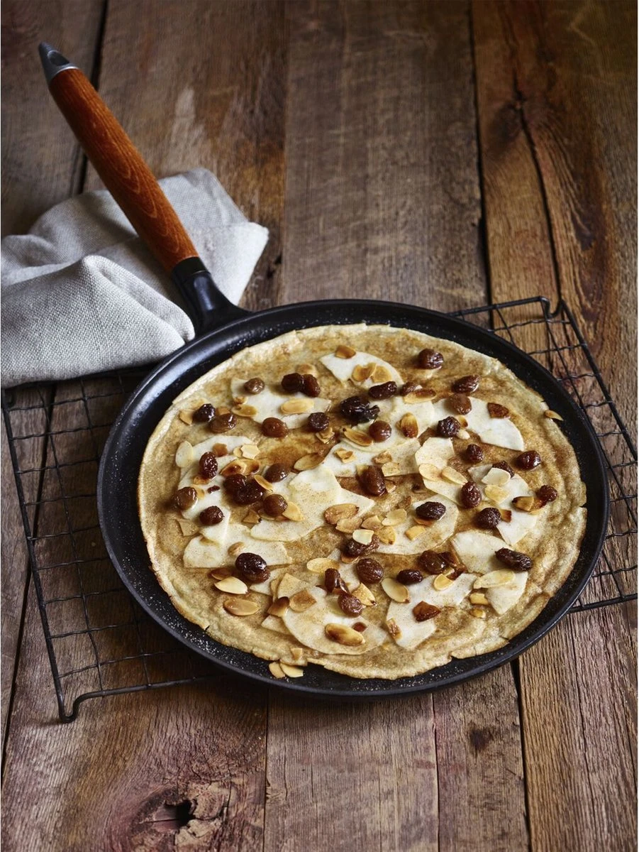 Staub Flensjespan - Houten Steel - 28 Cm - Zwart 5 Staub Flensjespan - Houten Steel - 28 Cm - Zwart - Afbeelding 5